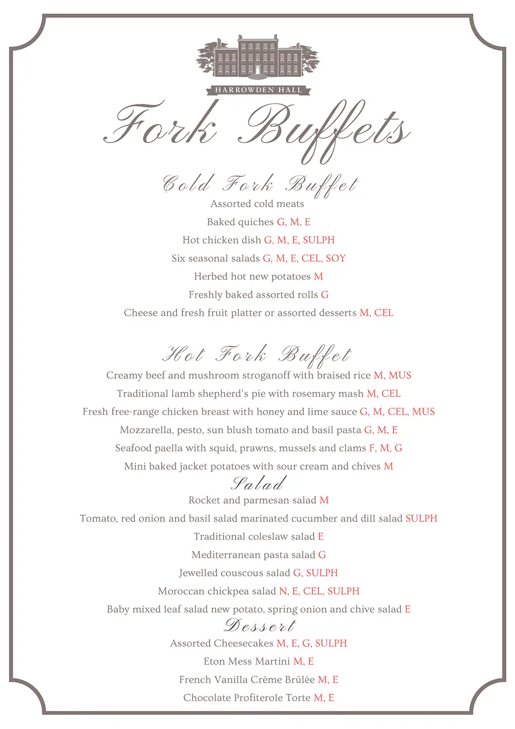 Business Meeting Fork Buffet Menu Business meeting fork buffet menu