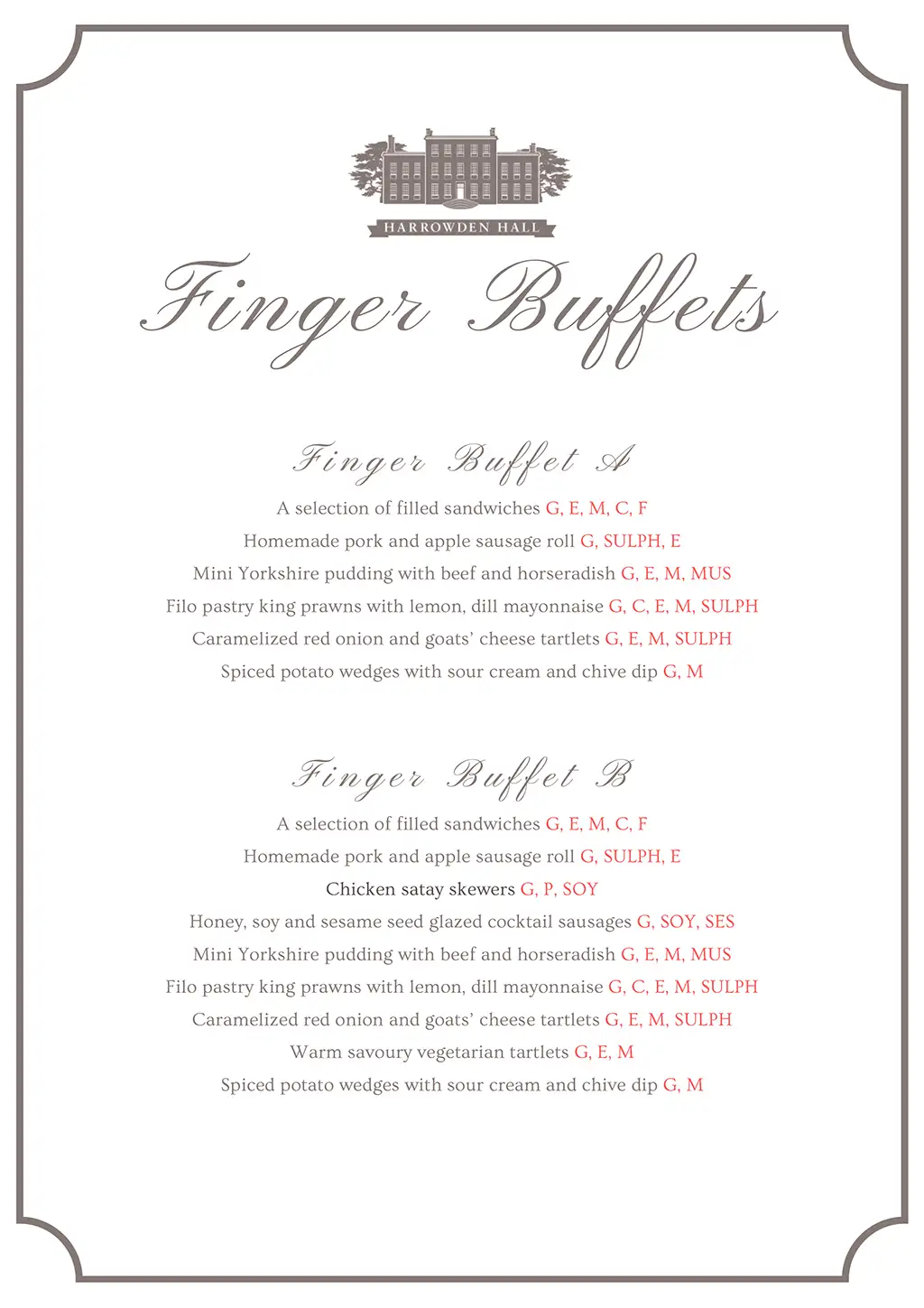 Business Meeting Menu Finger Buffet Business meeting finger buffet menu